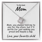 To My Mom Aim for the Stars Love Knot Necklace - Mallard Moon Gift Shop