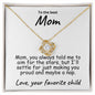 To My Mom Aim for the Stars Love Knot Necklace - Mallard Moon Gift Shop