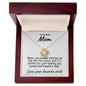 To My Mom Aim for the Stars Love Knot Necklace - Mallard Moon Gift Shop