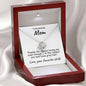 To My Mom Thanks for Always Loving Me Necklace - Mallard Moon Gift Shop