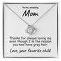 To My Mom Thanks for Always Loving Me Necklace - Mallard Moon Gift Shop