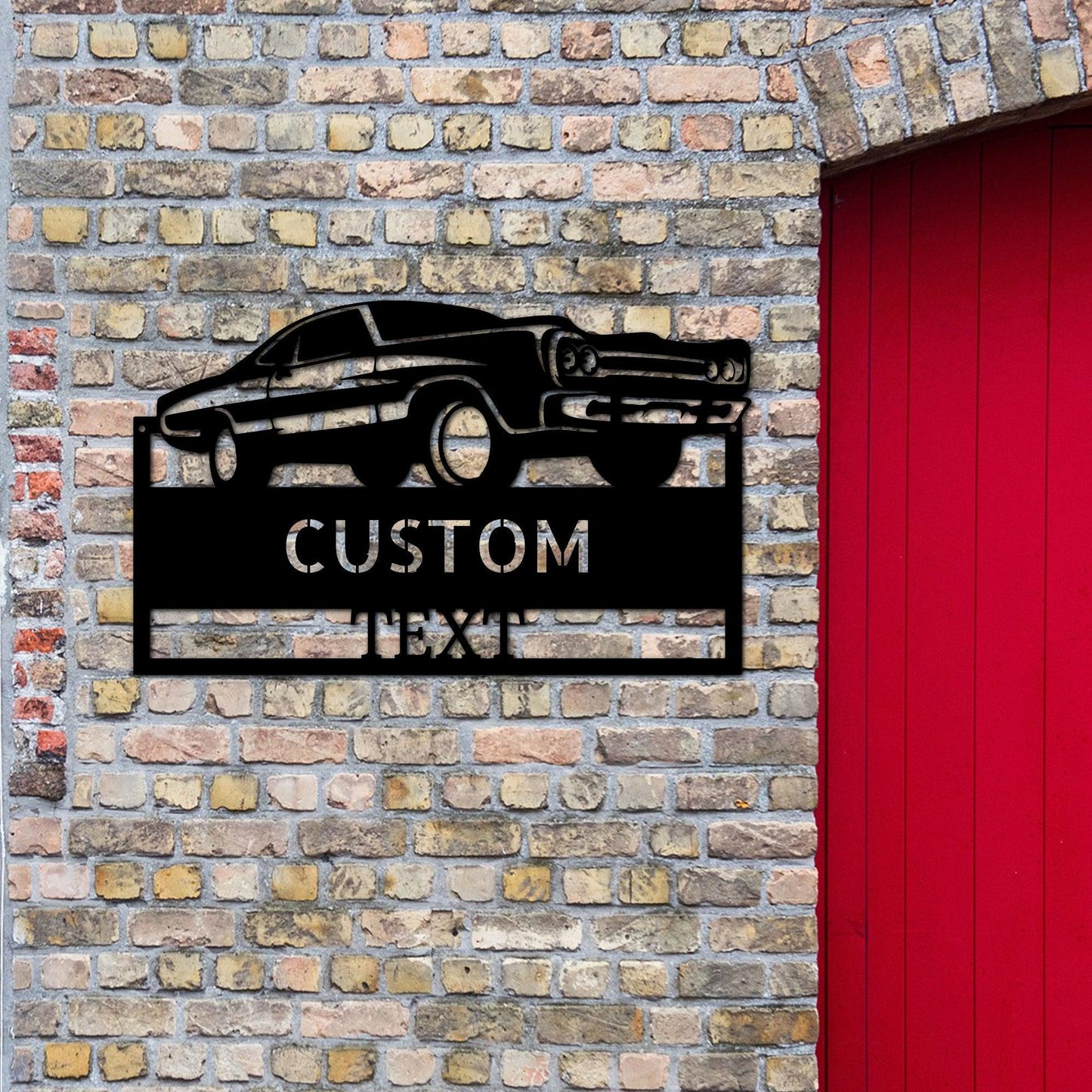 Classic Muscle Car Personalized Indoor Outdoor Steel Wall Sign - Mallard Moon Gift Shop