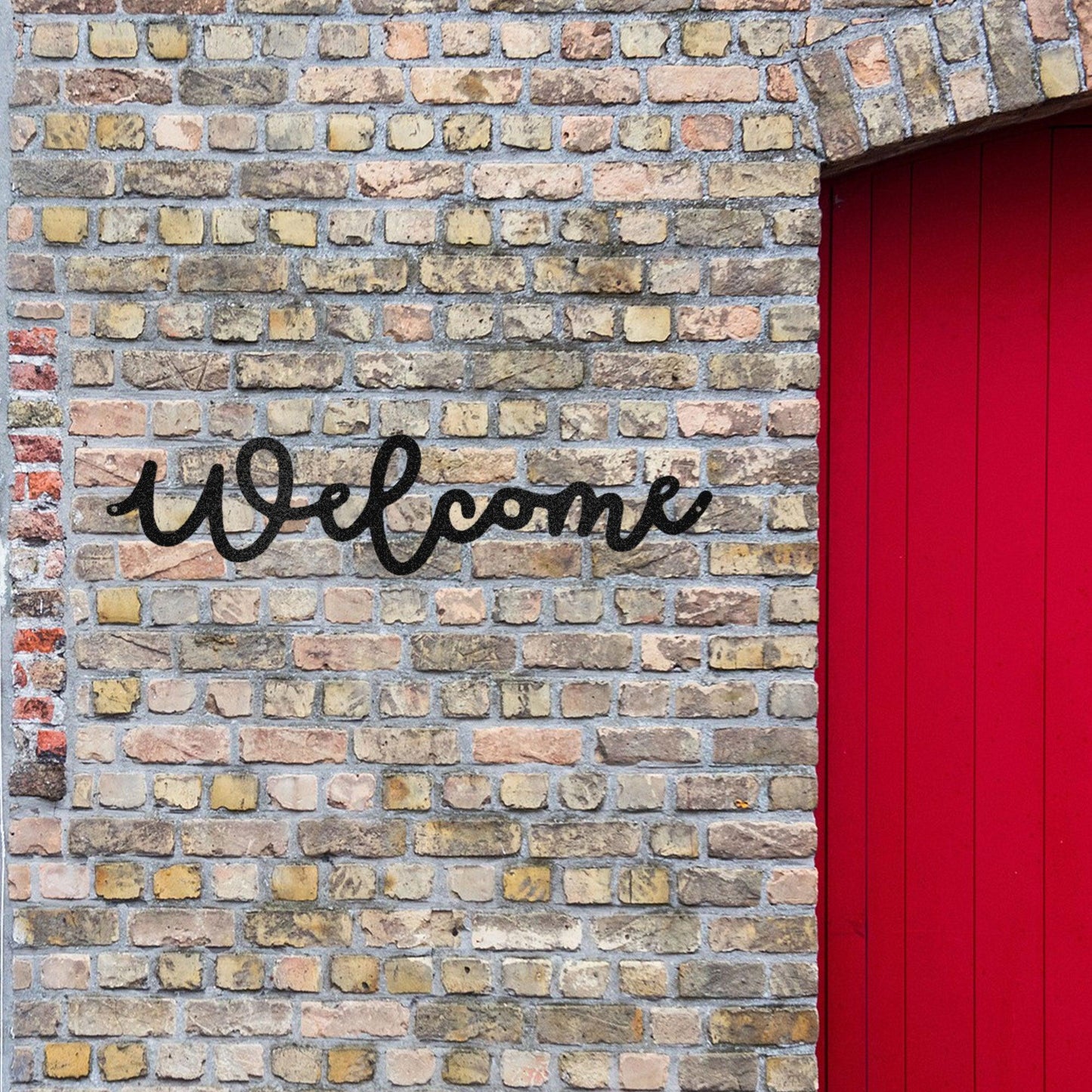 Welcome Script Indoor Outdoor Steel Wall Sign - Mallard Moon Gift Shop