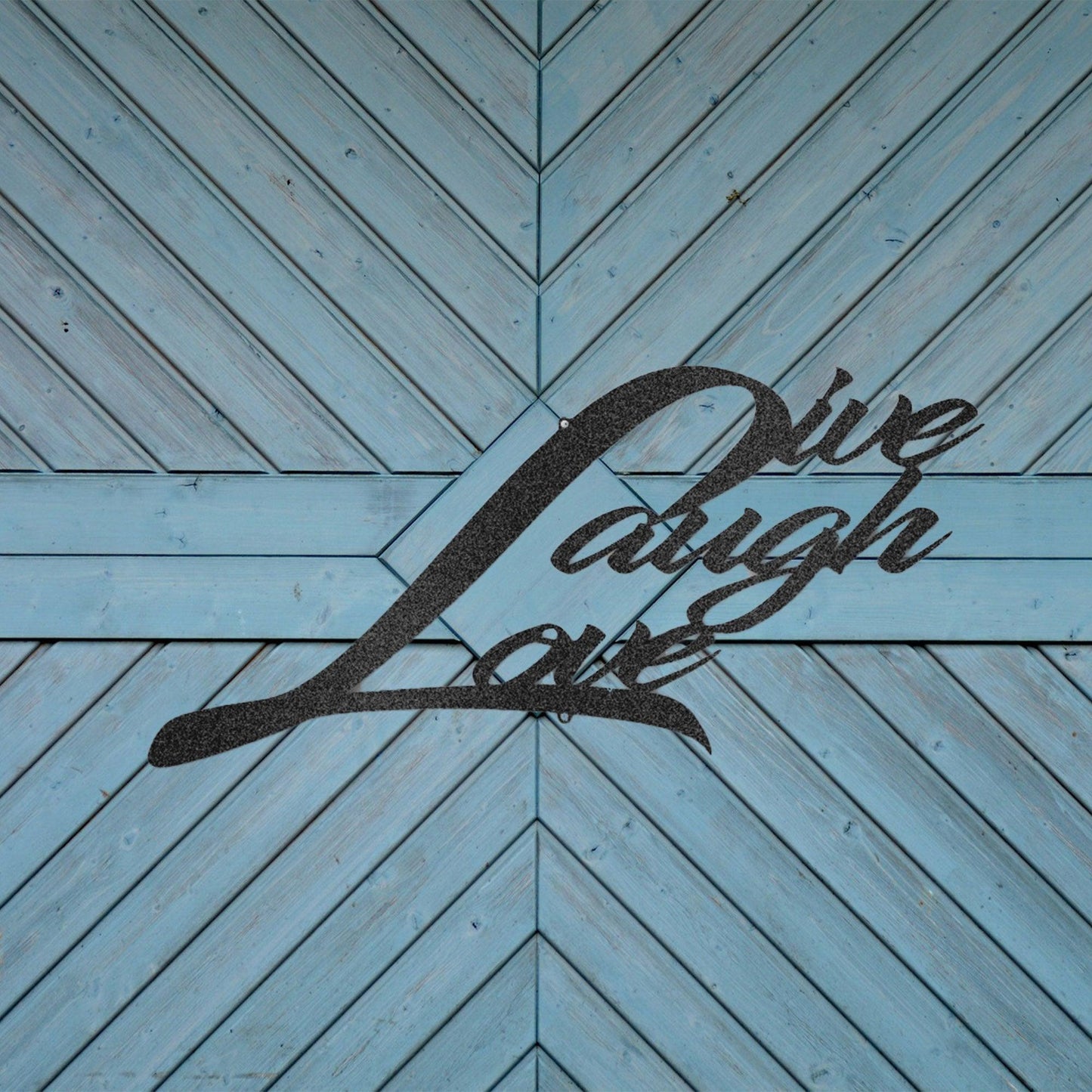Live Laugh Love Indoor Outdoor Steel Sign Wall Art - Mallard Moon Gift Shop
