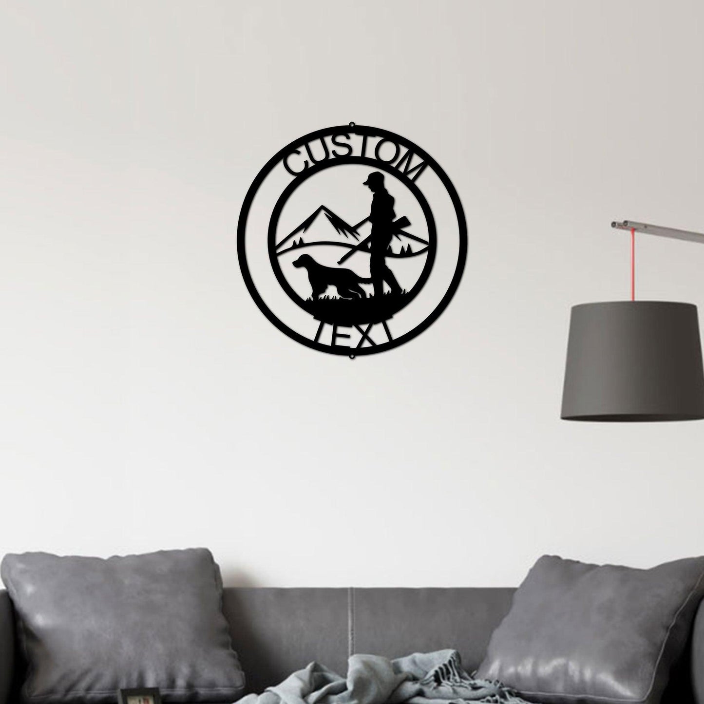 The Hunter Personalized Monogram Indoor Outdoor Steel Wall Sign - Mallard Moon Gift Shop