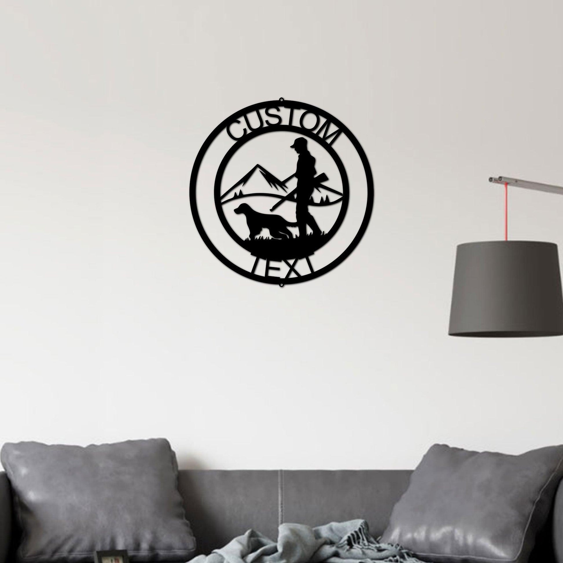 The Hunter Personalized Monogram Indoor Outdoor Steel Wall Sign - Mallard Moon Gift Shop