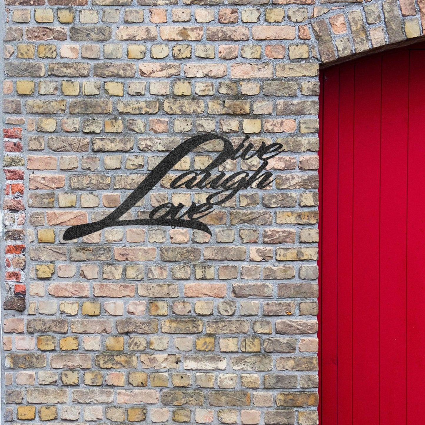 Live Laugh Love Indoor Outdoor Steel Sign Wall Art - Mallard Moon Gift Shop