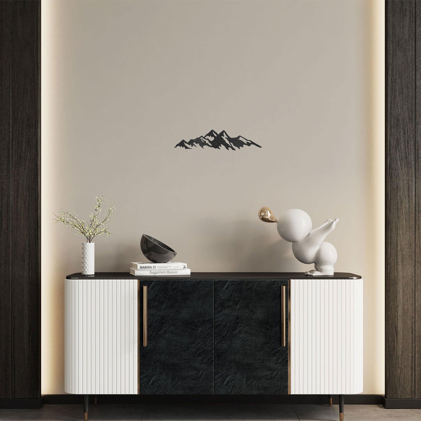 Mountain Ridge Indoor Outdoor Steel Wall Sign Art - Mallard Moon Gift Shop