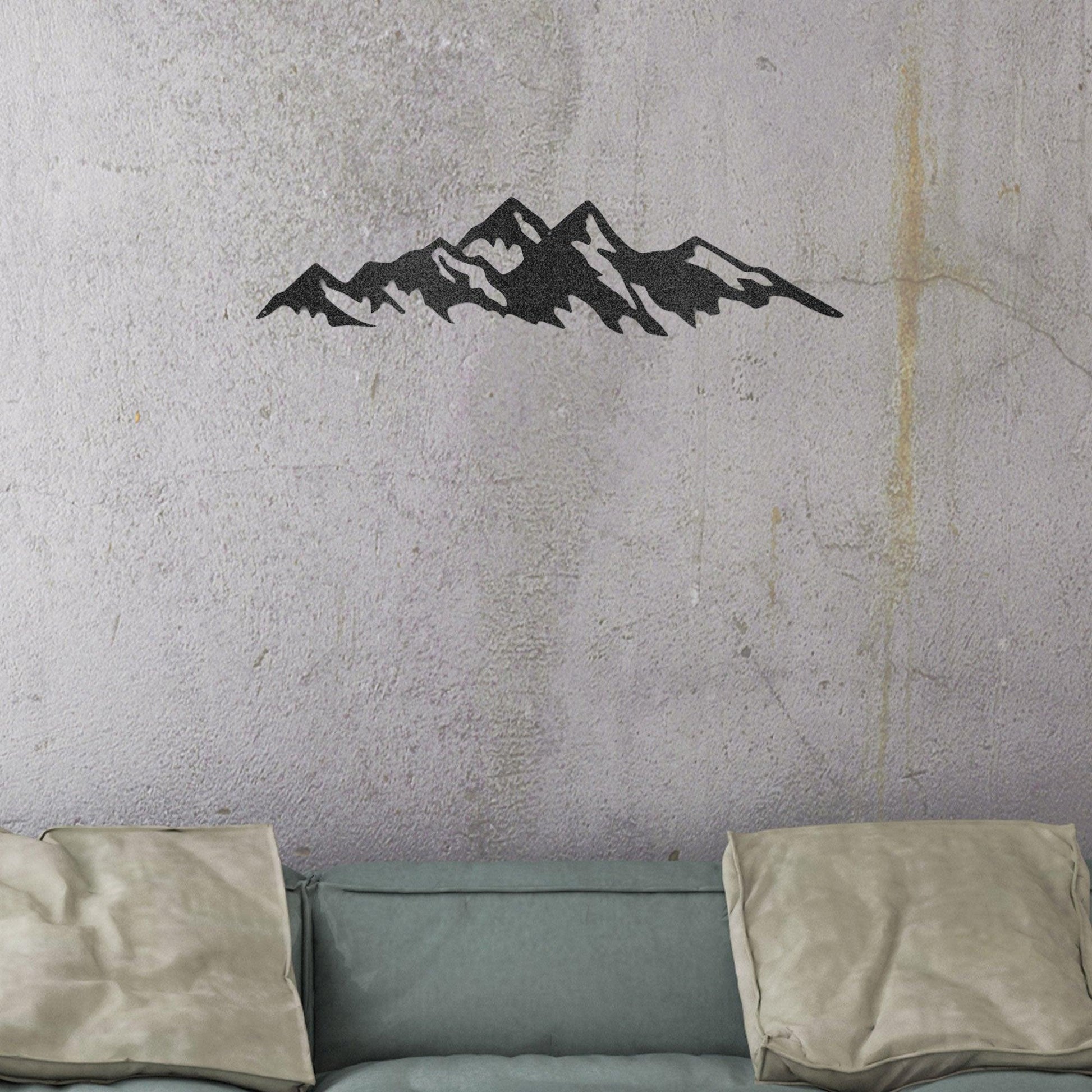 Mountain Ridge Indoor Outdoor Steel Wall Sign Art - Mallard Moon Gift Shop