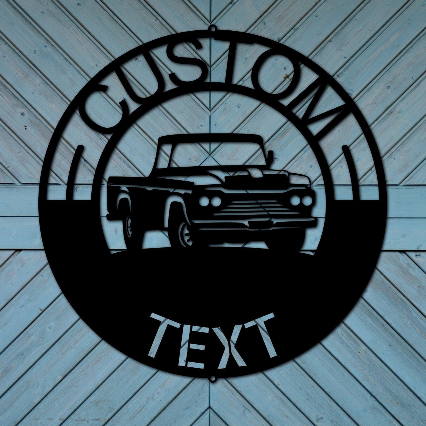 Classic Pickup Truck Personalized Indoor Outdoor Steel Sign Wall Sign - Mallard Moon Gift Shop