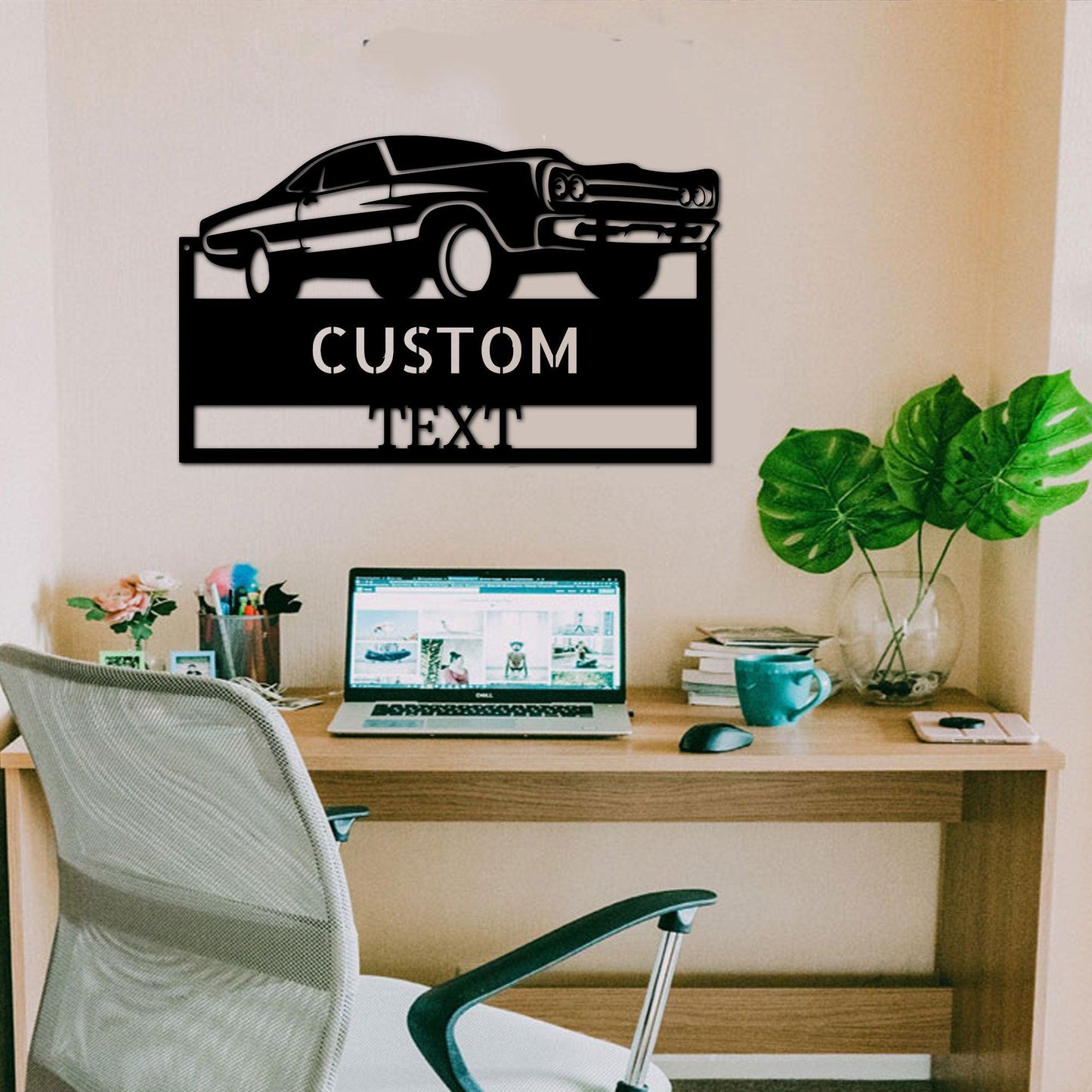 Classic Muscle Car Personalized Indoor Outdoor Steel Wall Sign - Mallard Moon Gift Shop