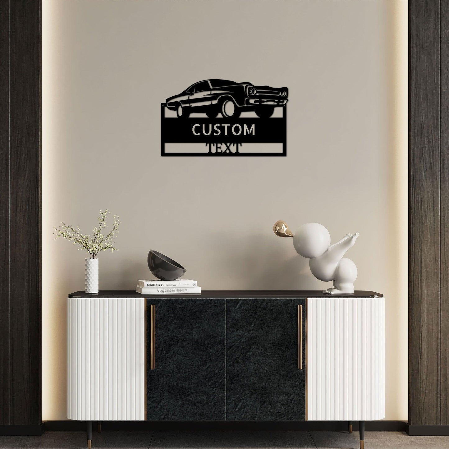 Classic Muscle Car Personalized Indoor Outdoor Steel Wall Sign - Mallard Moon Gift Shop