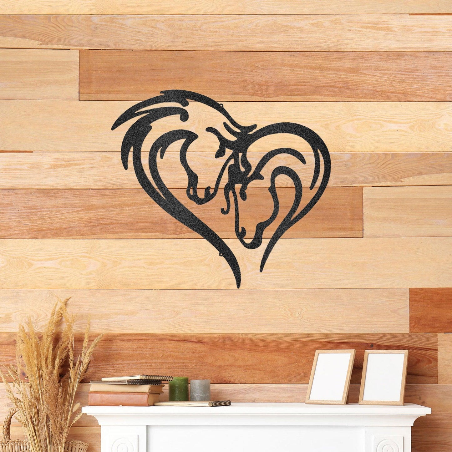 Horse Love Steel Wall Sign - Mallard Moon Gift Shop