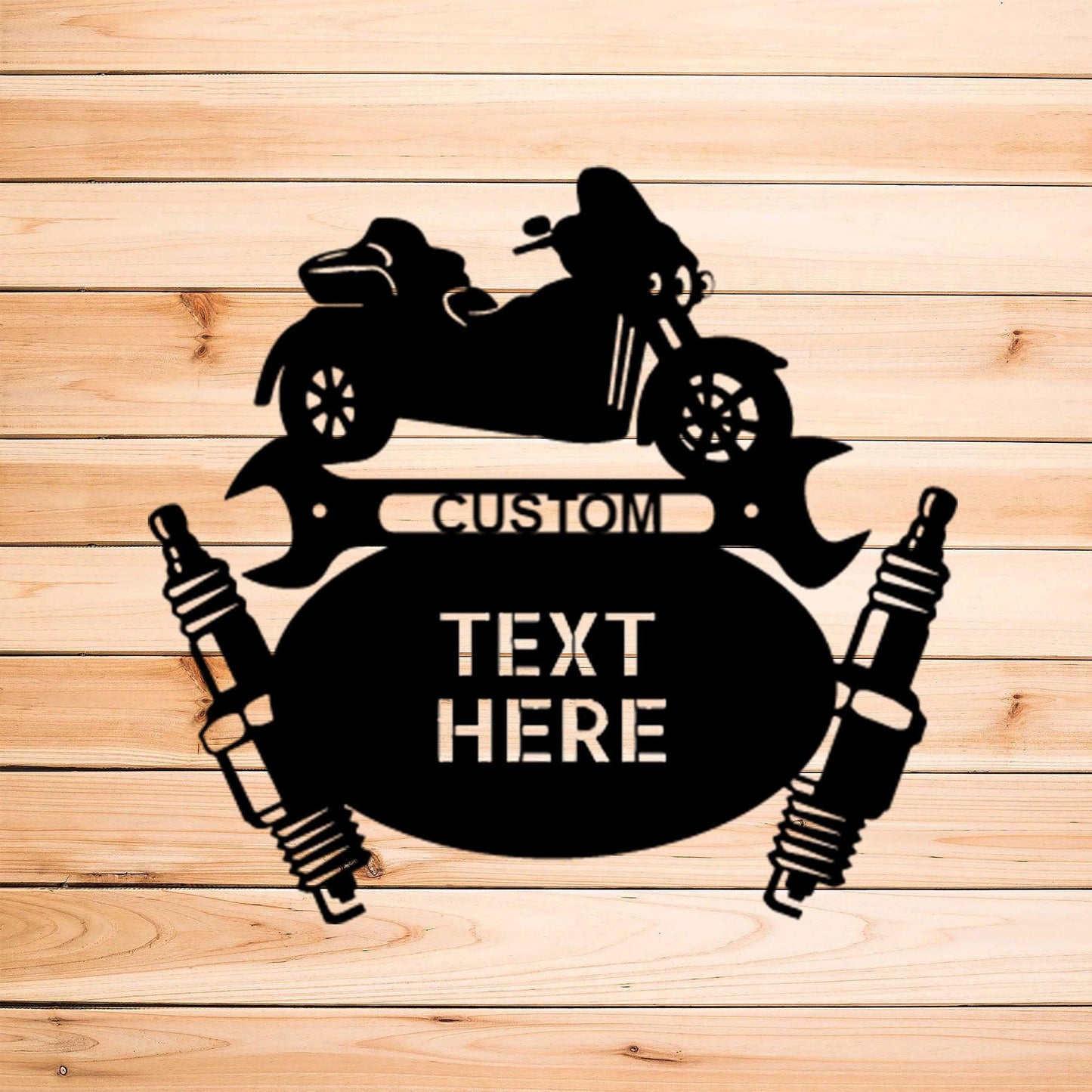 Trike Motorcycle Mechanic Custom Monogram Indoor Outdoor Steel Sign - Mallard Moon Gift Shop