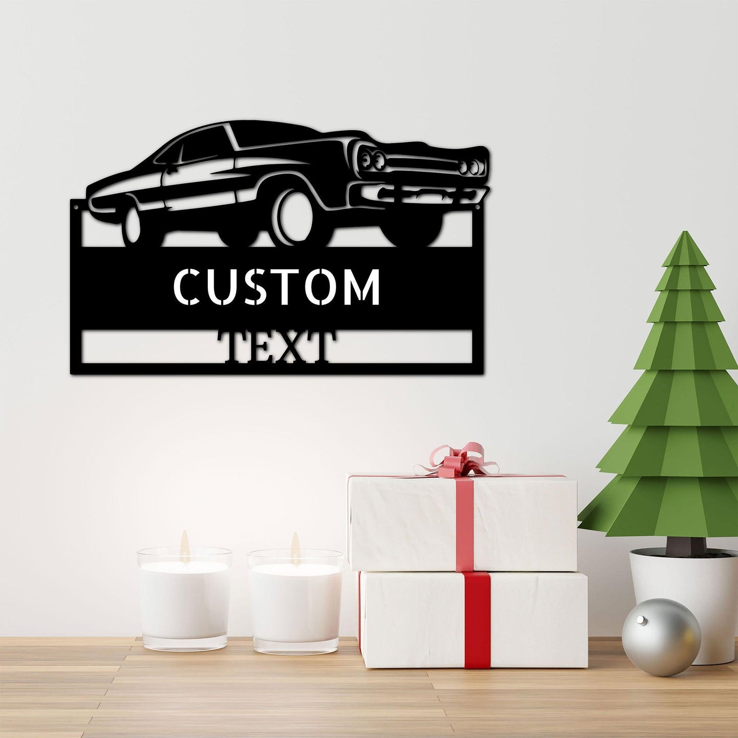 Classic Muscle Car Personalized Indoor Outdoor Steel Wall Sign - Mallard Moon Gift Shop