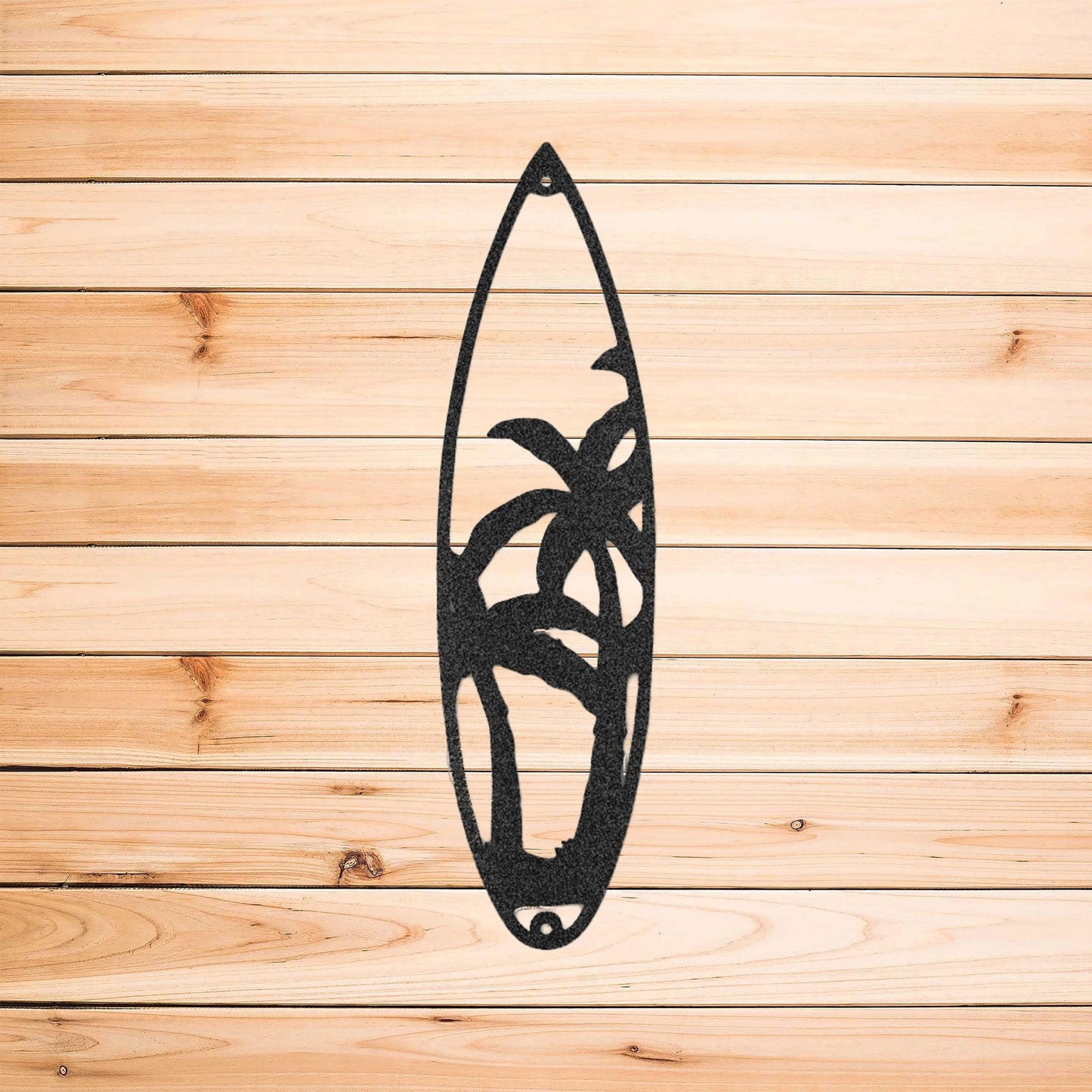 Surfboard Palm Trees Indoor Outdoor Steel Wall Sign Art - Mallard Moon Gift Shop