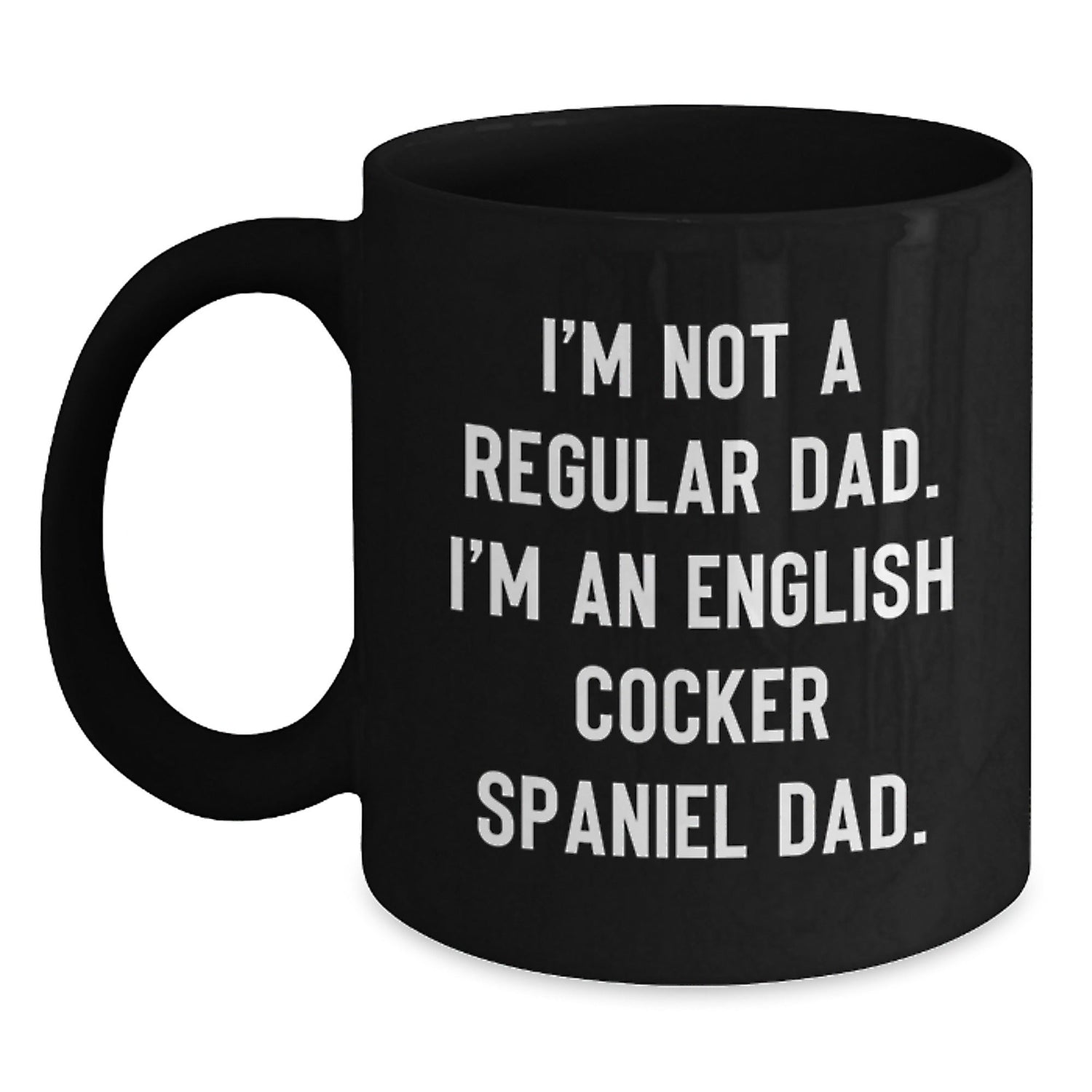 Black Coffee Mugs for English Cocker Spaniel Dog Lovers