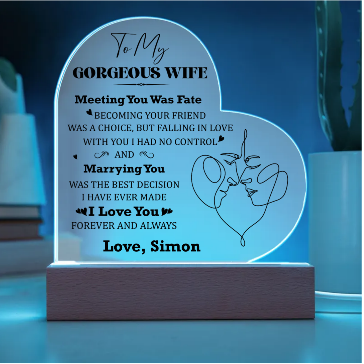 Acrylic Plaques for your Wife
