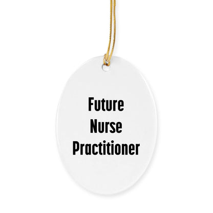 Funny Future Nurse Practitioner Christmas Circle Ornament Gifts