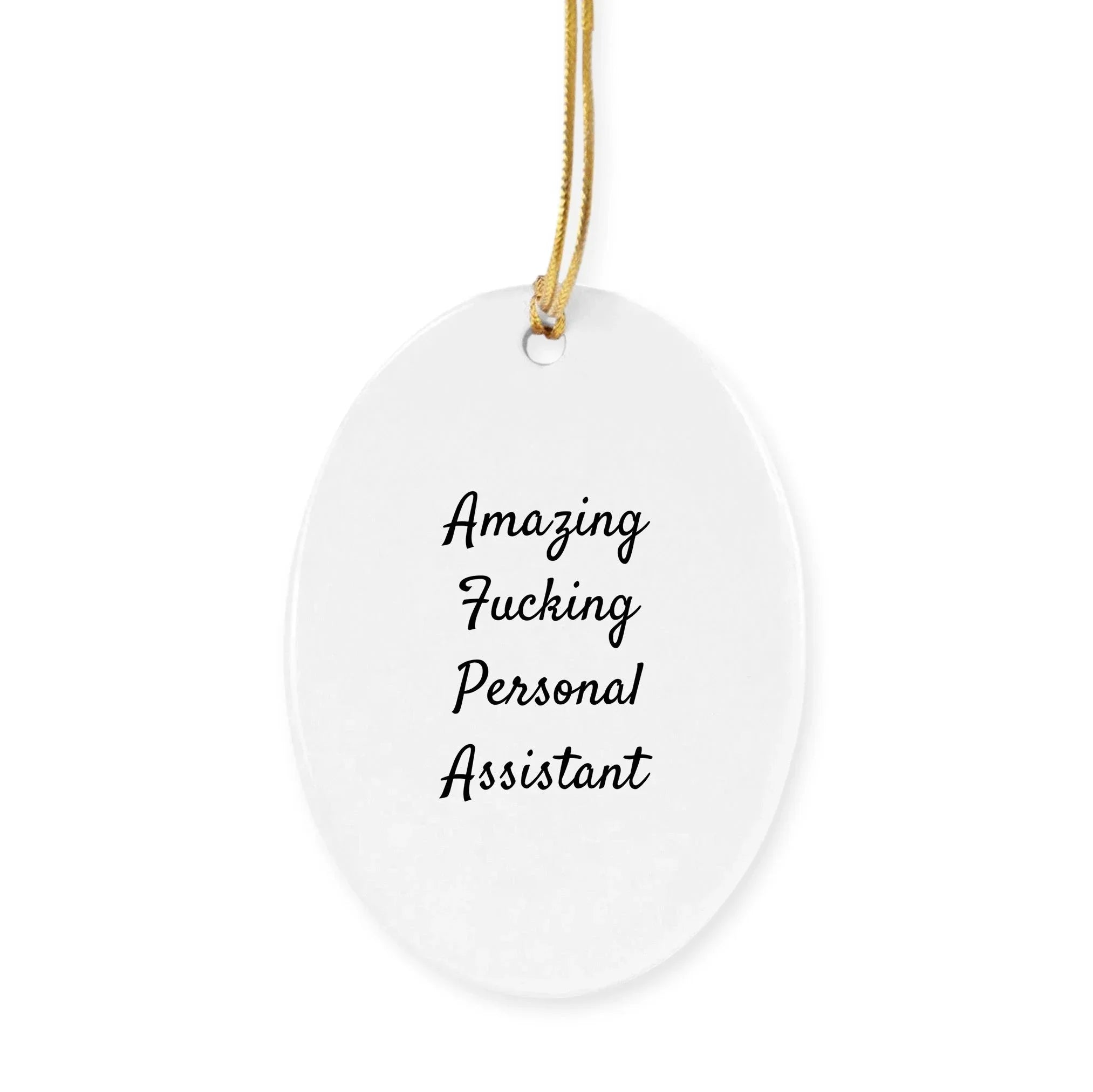 Funny Personal Assistant Circle Christmas Ornament - 'Amazing Personal Assistant' Birthday Appreciation Gift