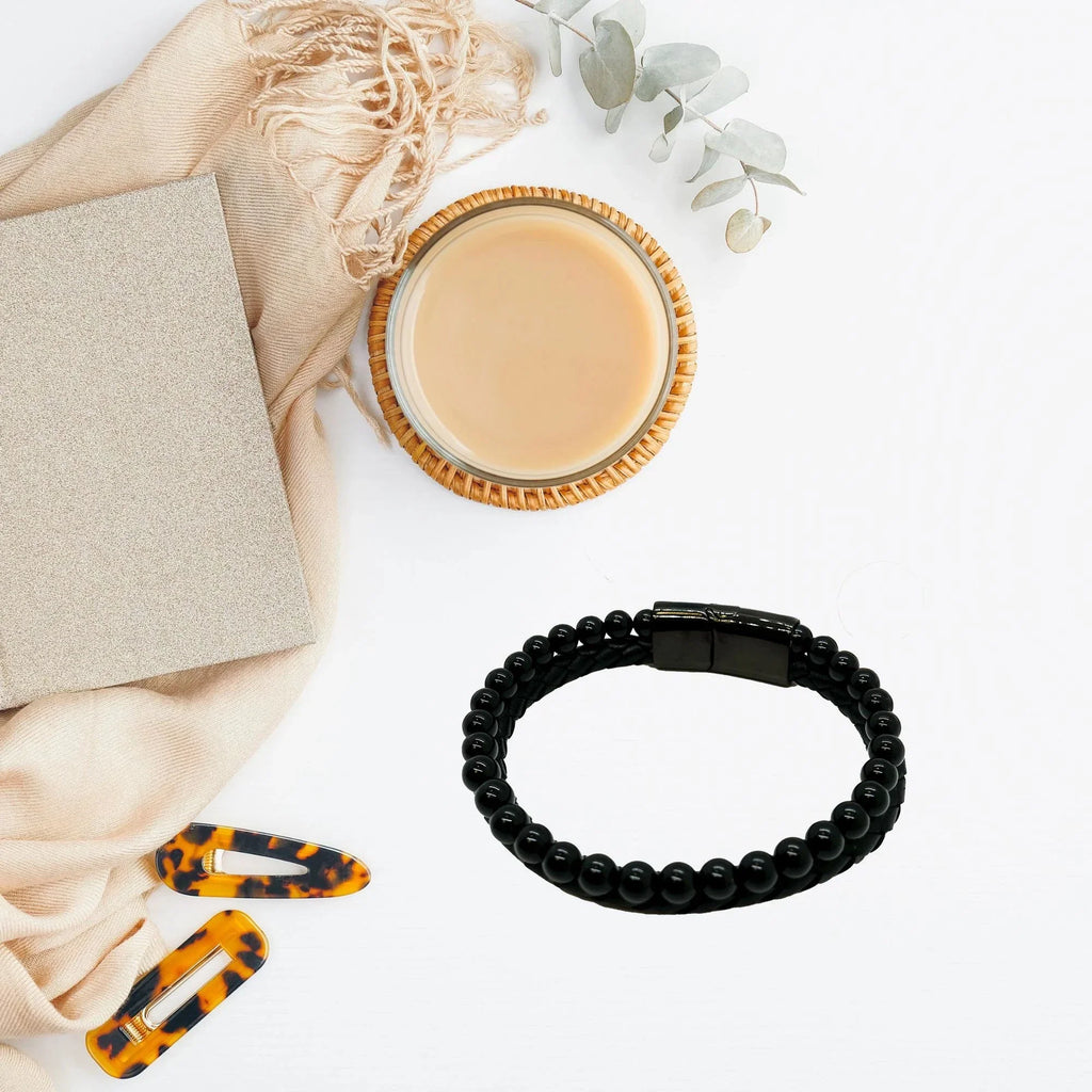 Mother-In-Law Stone Leather Bracelets Motivational Heartfelt Birthday, Christmas Gift - You are Braver than you Believe