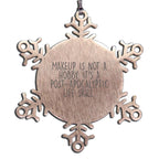 Makeup Lovers Gifts from Friends and Family, Christmas Unique Snowflake Ornaments, Funny Quote Snowflake