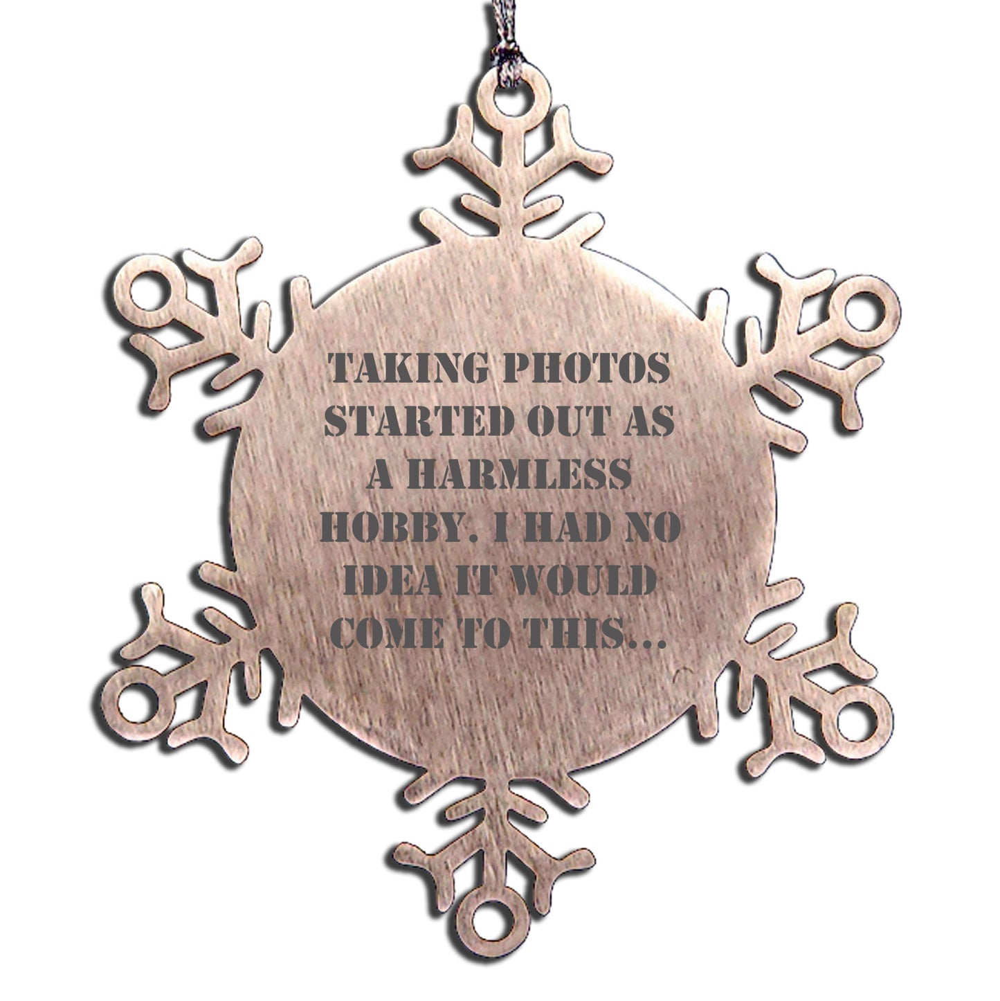 Taking Photos Enthusiast Gifts from Family, Funny Snowflake Ornament for Men Taking Photos Hobbyist, Christmas Unique Gifts for Taking Photos Friends