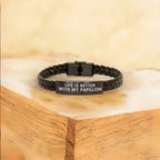 Spring Pet Products Papillon Dog Mom's Day Interlaced Leather Bracelet, Funny Quote Gift from Men to Women Friends Family
