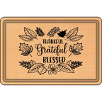 Engraved Wooden Cutting Board, Thankful Grateful Blessed Kitchen Decor, Personalized Gift for Thanksgiving, Wedding, Housewarming