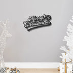 Classic "Merry Christmas" Metal Wall Sign - Bring Holiday Cheer to Any Room