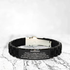 Manager Glidelock Bracelet – Engraved Black Stainless Steel and Silicone Wristband Gift for Managers – Appreciation Gift for Him or Her