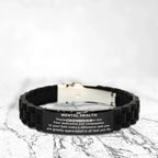 Mental Health Counselor Glidelock Bracelet – Engraved Black Stainless Steel and Silicone Wristband Gift for Mental Health Counselors – Appreciation Gift for Him or Her