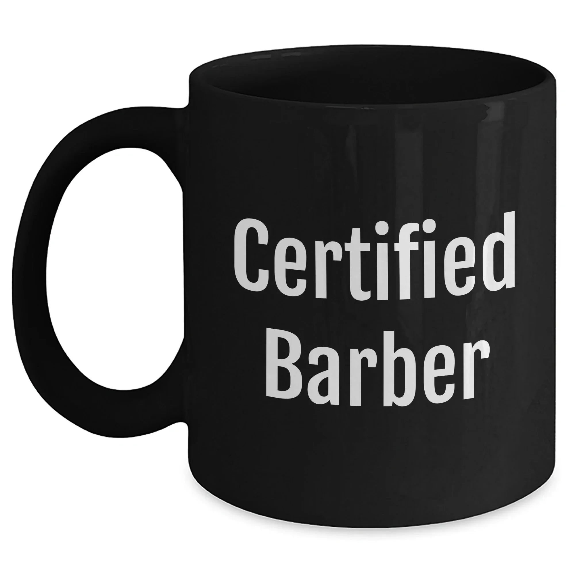 Funny Gifts from Friends for Certified Barbers - 'You're the Cut!' Black Coffee Mug for Father's Day