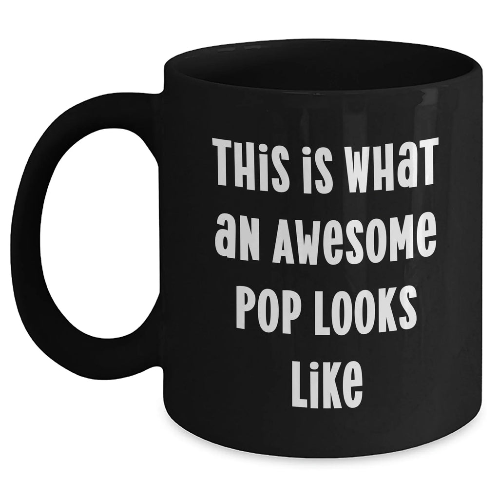 Funny Pop Gifts - This Is What An Awesome Black Coffee Mug Looks Like, Father's Day Unique Gifts from Friends to Men