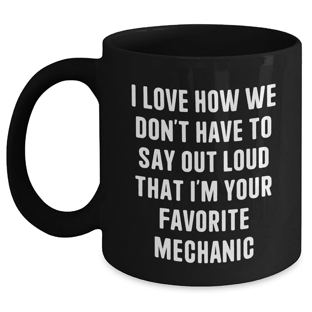 Funny Mechanic Gifts from Family to Favorite Mechanic Black Coffee Mug for Graduation