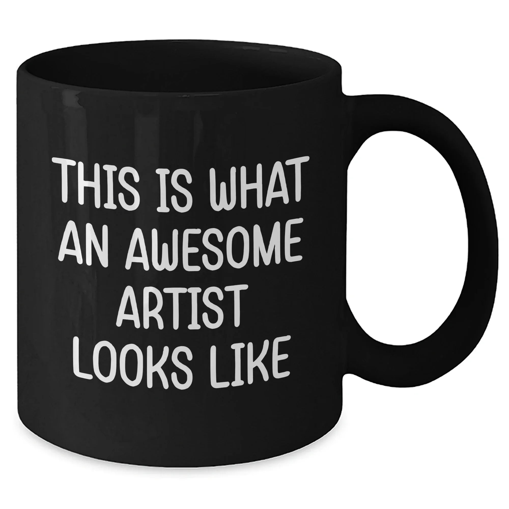 Gifts from Friends and Family - Inspirational Artist Mug for Him - Father's Day Unique Gifts, Funny Quote 'This Is What An Awesome Artist Looks Like', 11oz or 15oz Black Coffee Mug