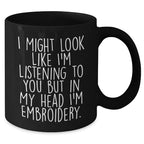 Funny Embroidery Quote Coffee Mug Gifts for Dad's Special Day - Black 11oz or 15oz