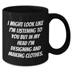 Designing and Making Clothes Enthusiasts Funny Gifts from Men to Their Friends on Father's Day - Black Coffee Mug