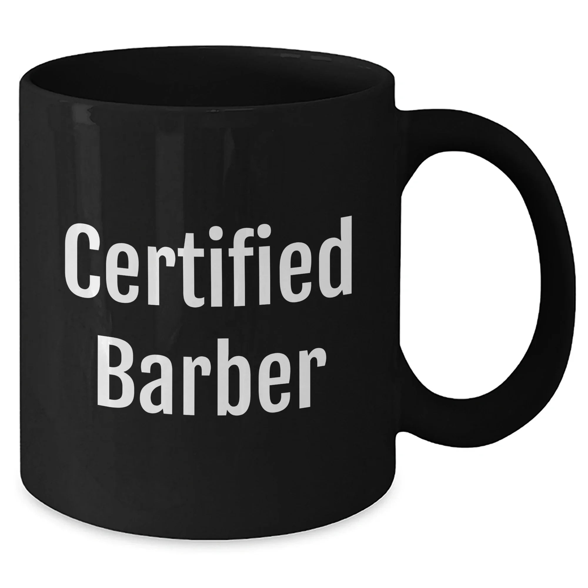 Funny Gifts from Friends for Certified Barbers - 'You're the Cut!' Black Coffee Mug for Father's Day