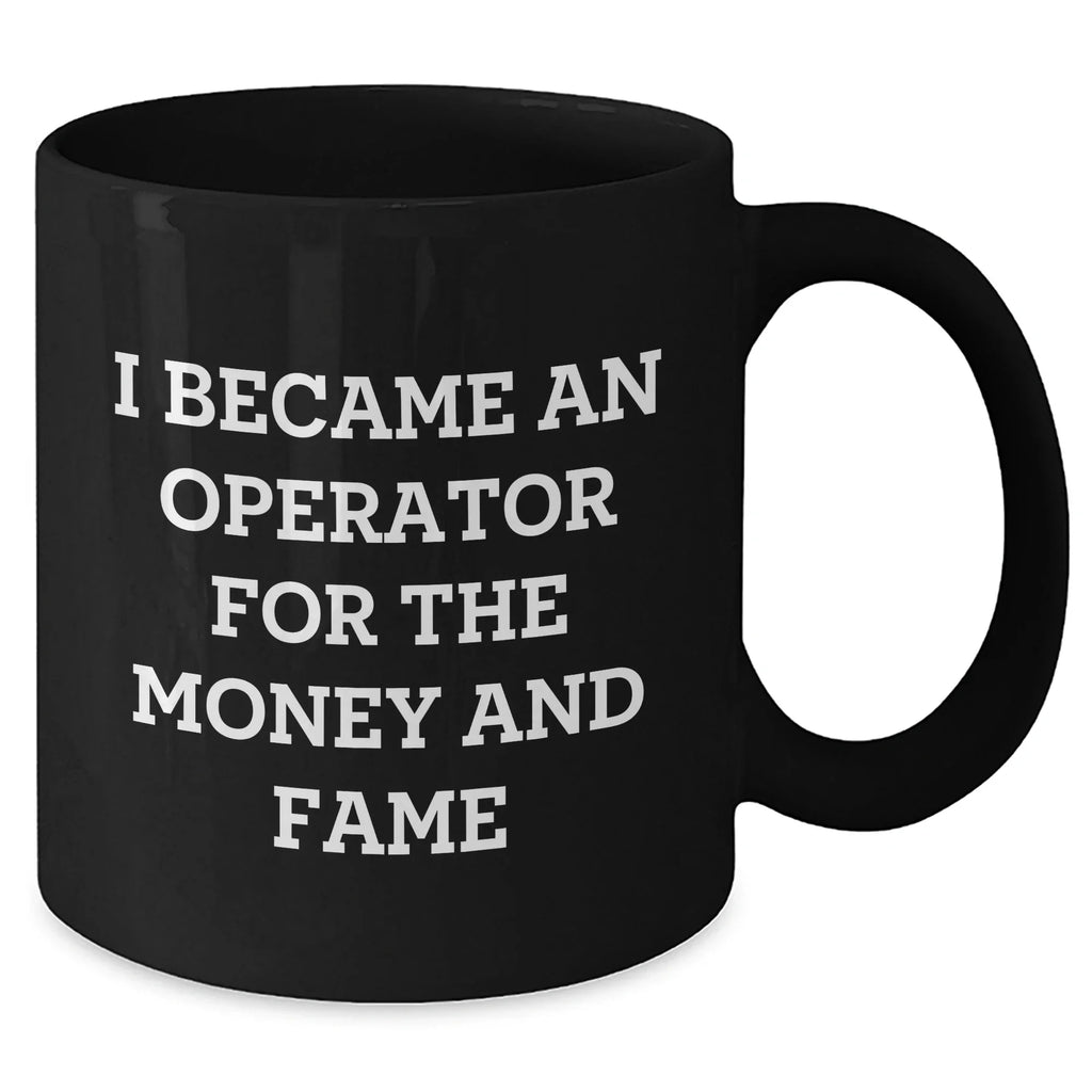 Operator Humor Funny Gifts from Friends for Operator Unique Mother's Day Black Coffee Mug