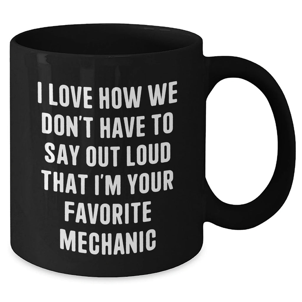Funny Mechanic Gifts from Family to Favorite Mechanic Black Coffee Mug for Graduation