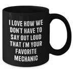 Funny Mechanic Gifts from Family to Favorite Mechanic Black Coffee Mug for Graduation