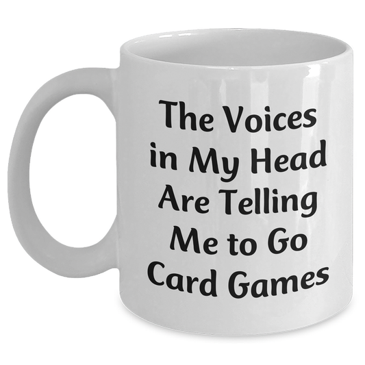 Funny Card Games Mugs for Dad's Special Day, Gifts from Men to Card Games Lovers, Unique White Coffee Mugs with Inspirational Quote - Main
