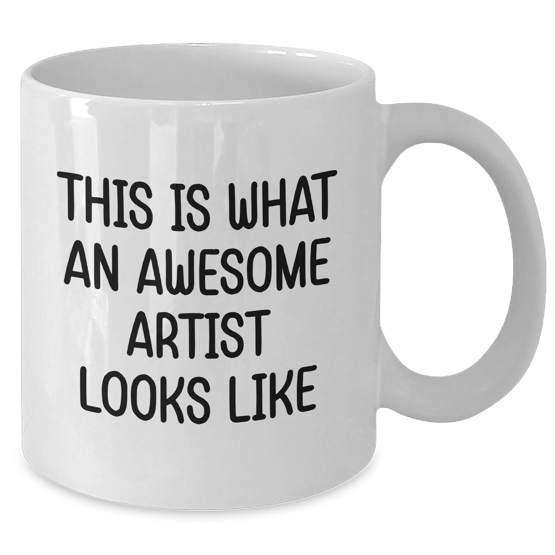 Funny Artist Gifts for Father's Day - This Is What An Awesome Artist Looks Like White Coffee Mug, Gifts from Family to Artist Friend - Additional