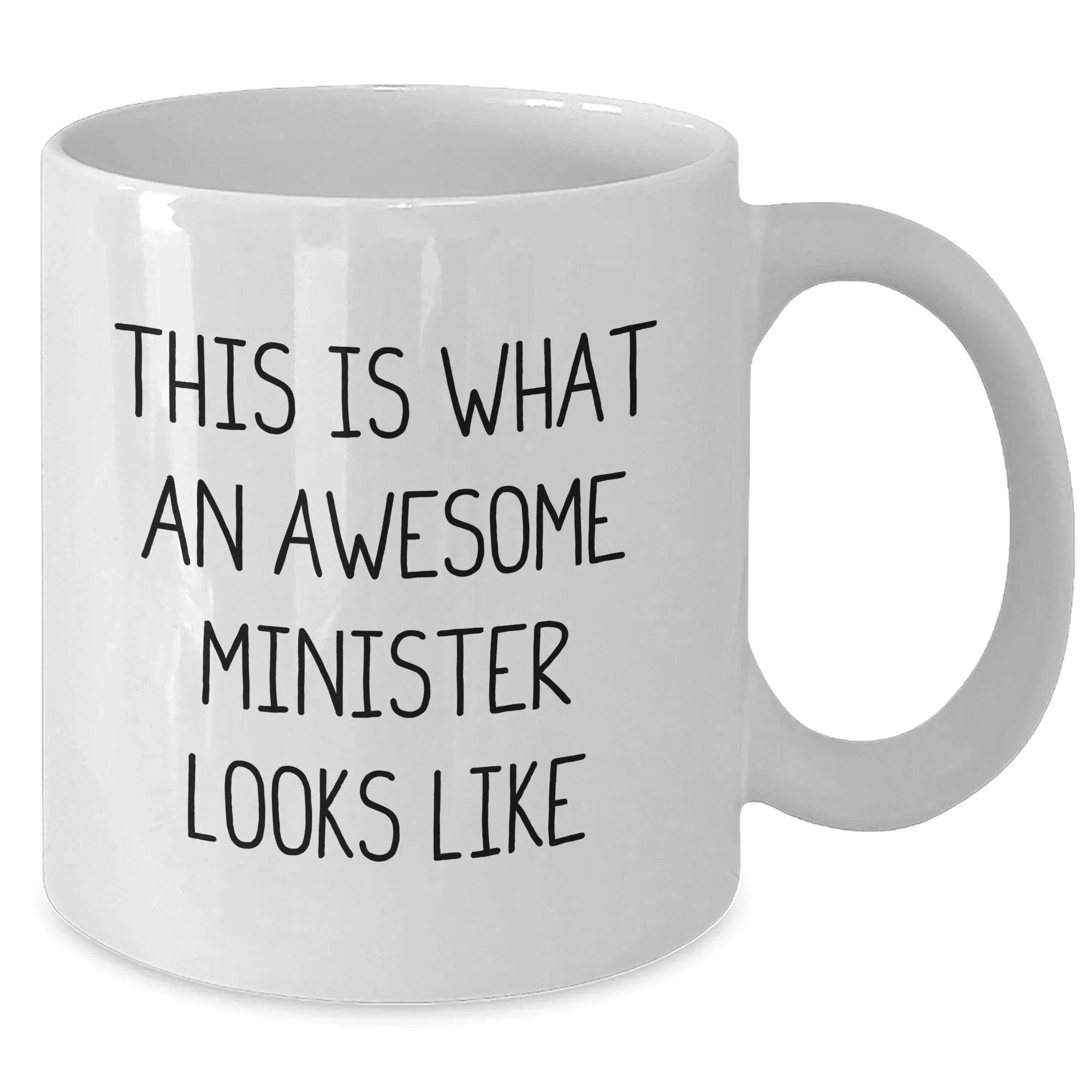 Funny Minister Gifts for Him, White Coffee Mug, 'This Is What An Awesome Minister Looks Like', Gifts from Men to Family, Father's Day Unique Gifts