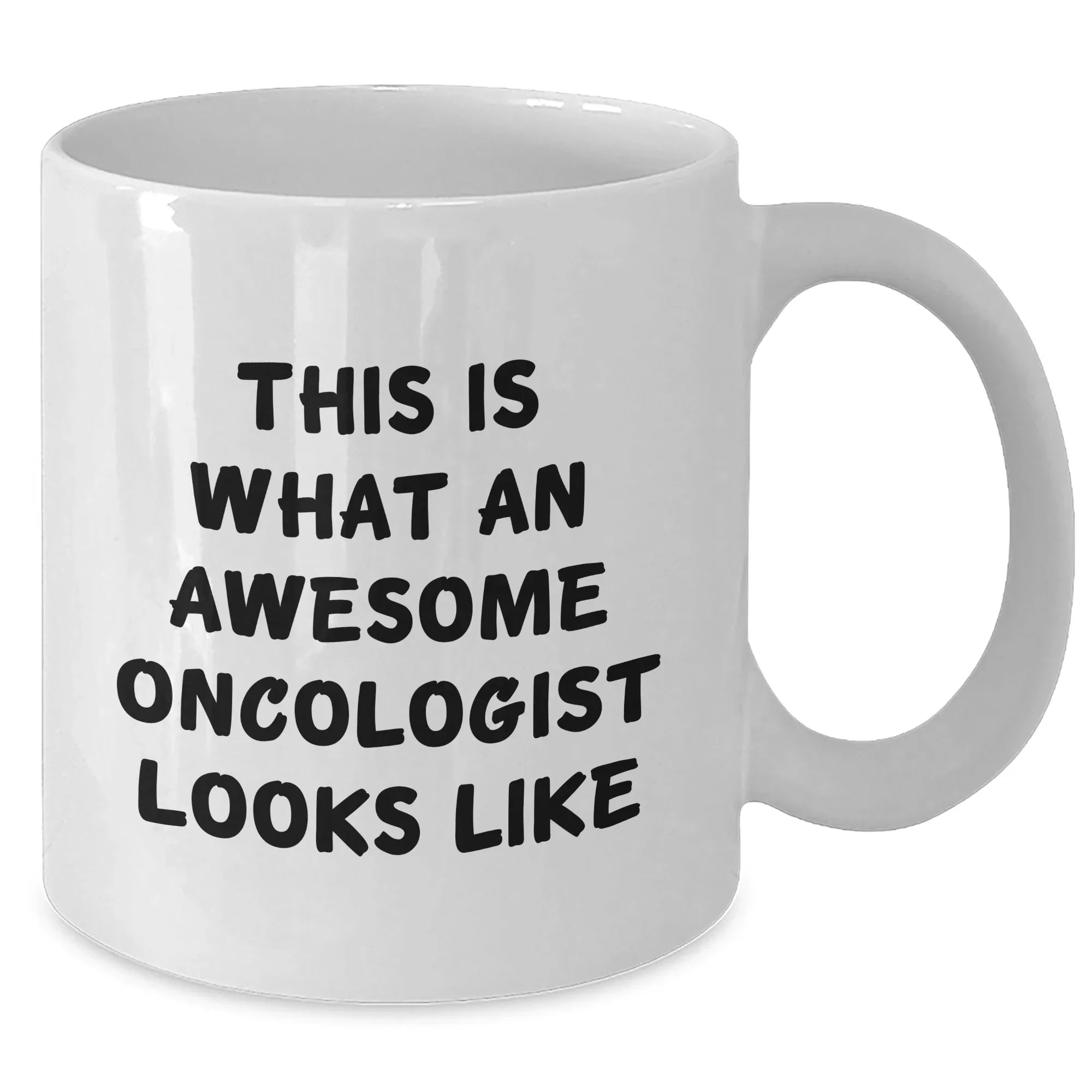 Oncologist Gifts from Men, White Coffee Mug with Funny Quote for Father's Day - 'This Is What An Awesome Oncologist Looks Like'