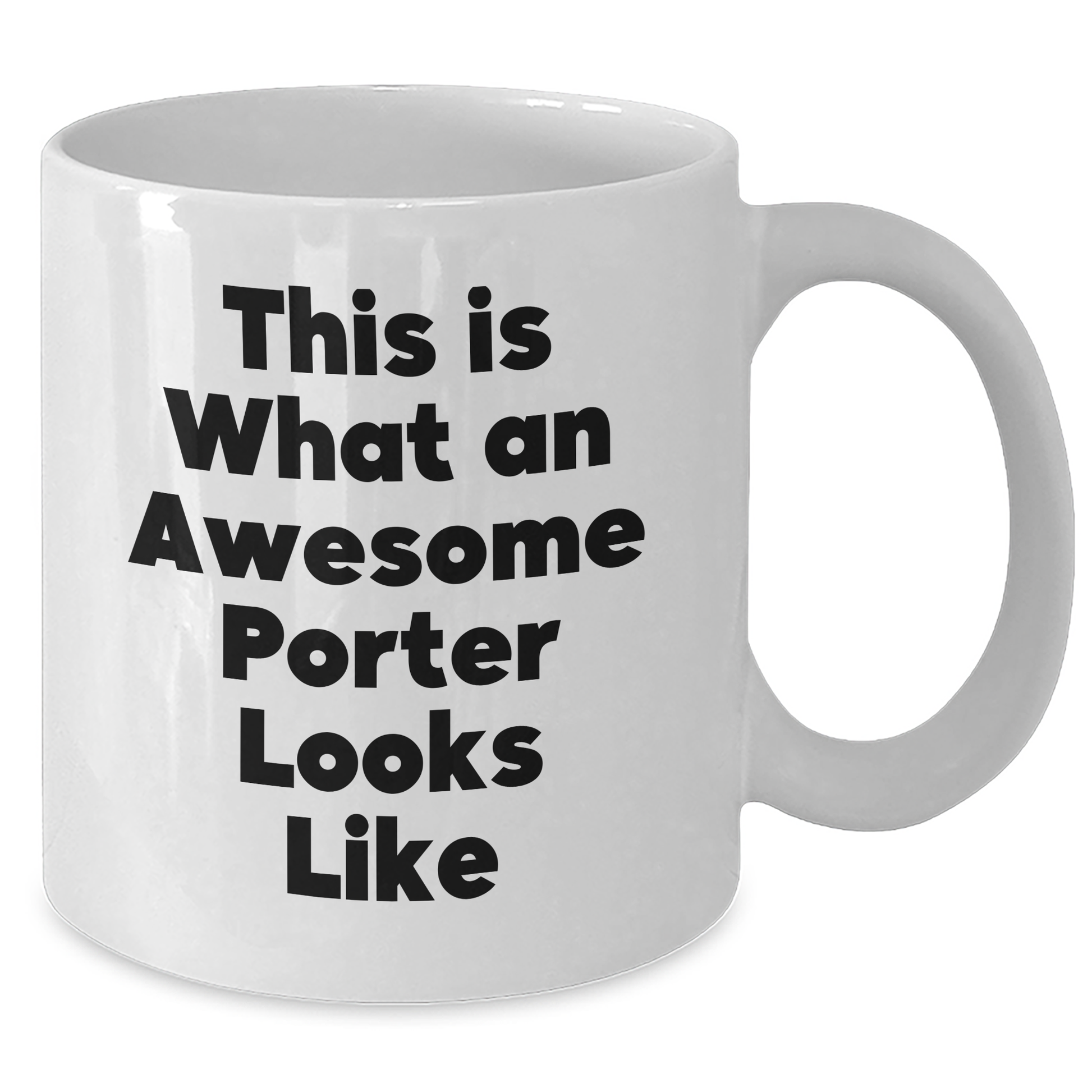 Funny Porter Gifts from Friends and Family for Awesome Dads on Father's Day, White Coffee Mug - Additional