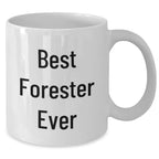 Funny Forester White Coffee Mugs, Best Gifts for Forester from Men, Unique Father's Day Unique Gifts for Forester