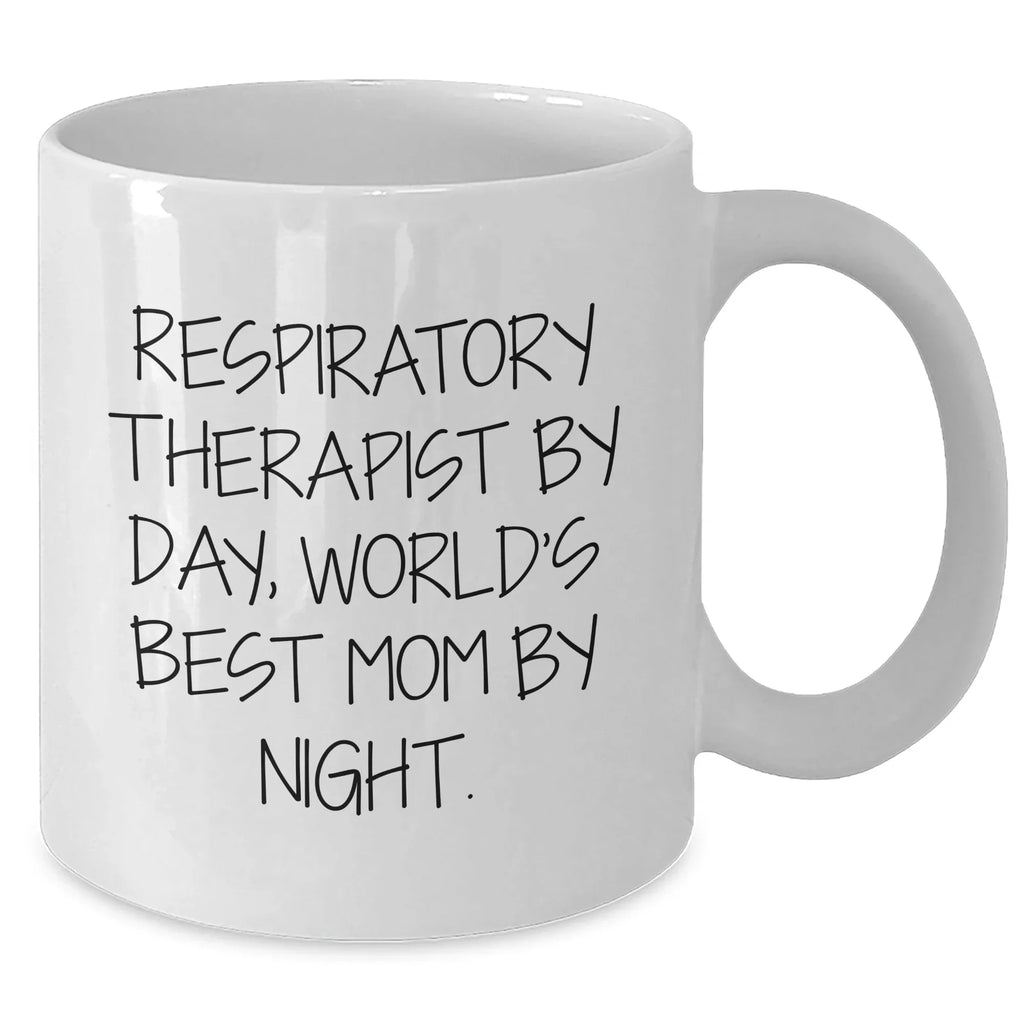 Respiratory Therapist Gifts, World's Best Mom Quote, White Coffee Mug, Father's Day Unique Gifts from Family