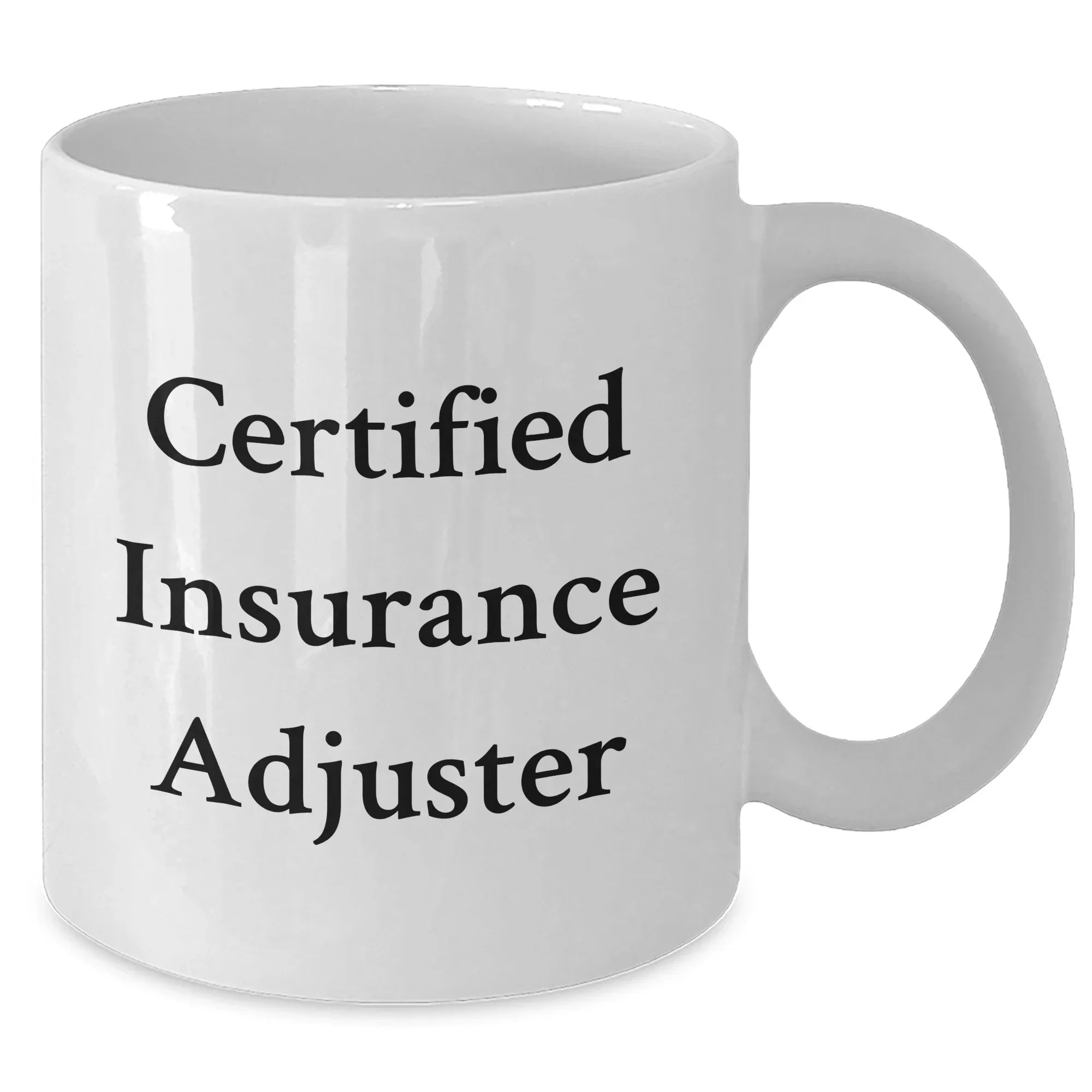 Funny Certified Insurance Adjuster Gifts for Mom's Day from Family - White Coffee Mug
